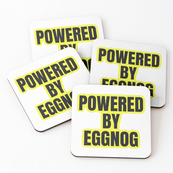Item preview, Powered by Eggnog Funny Sticker designed and sold by kilat42.