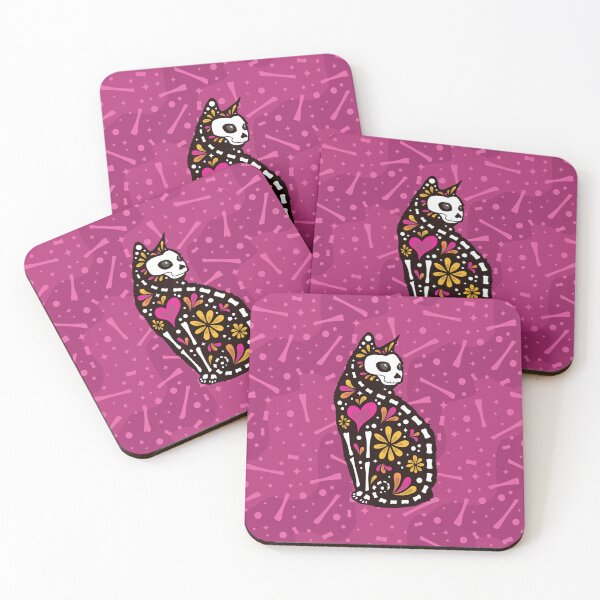 Item preview, Day of the Dead Bibi - Pink Bones & Stars designed and sold by Scarlet Moody.