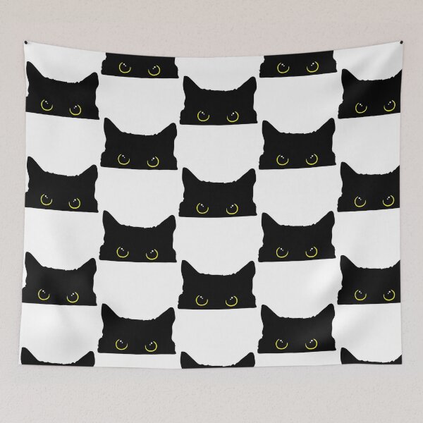 Item preview, Peeking Black Kitty Cat Silhouette designed and sold by altman-jacks.