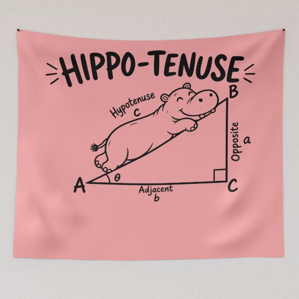 Item preview, Hippo-Tenuse Triangle Cheer designed and sold by lcnsdjstrtry.