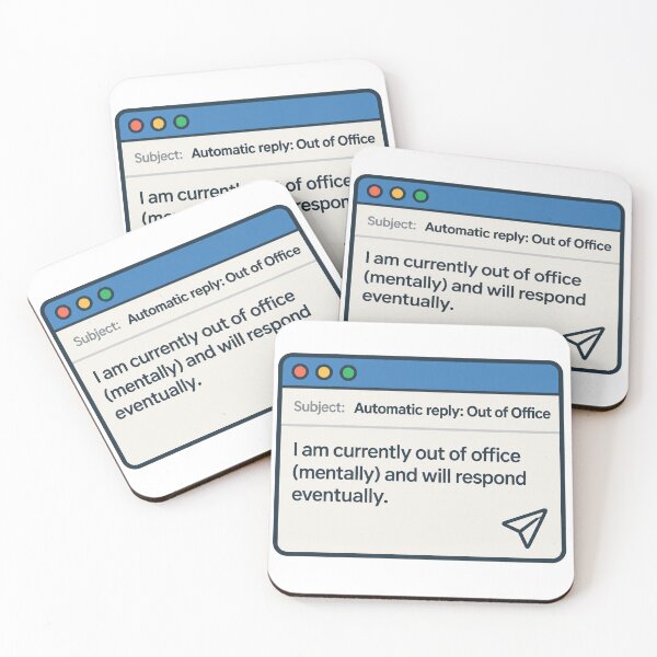Item preview, Out of Office Mentally Funny Auto Reply Work Humor Gift designed and sold by ys96.