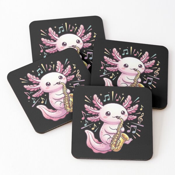 Item preview, Cute Saxophone Axolotl Musician for Jazz and Band Fans designed and sold by MiALopezArt.
