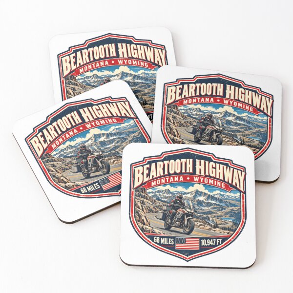 Item preview, Beartooth Highway Montana Wyoming 68 Miles 10947 Ft Motorcycle Touring Road Trip designed and sold by Simsimah26Parks.