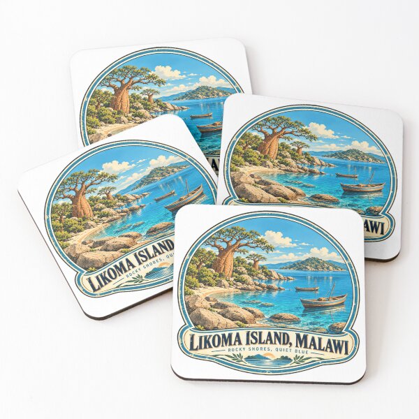 Item preview, Likoma Island, Malawi Rocky Shores Quiet Blue African Travel Souvenir designed and sold by Simsimah26Parks.