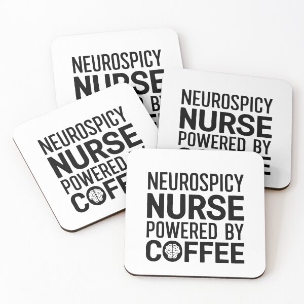 Item preview, Neurospicy Nurse Powered by Coffee – Funny Neurodivergent Nurse Gift designed and sold by CuteDesignables.