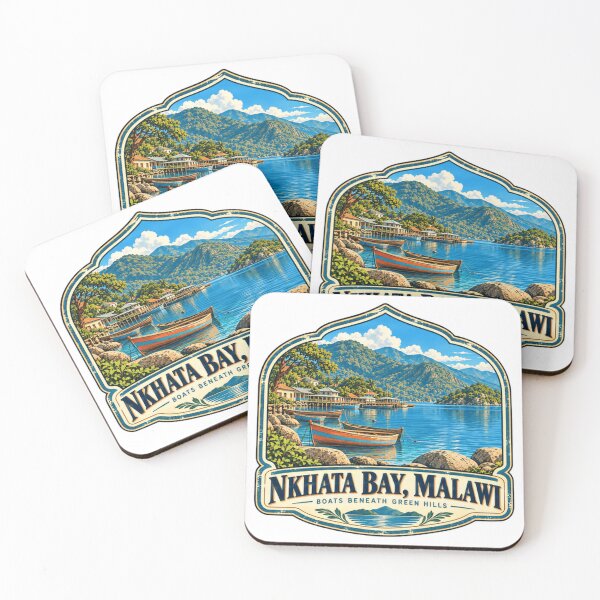 Item preview, Nkhata Bay, Malawi Boats Beneath Green Hills African Travel Destination Souvenir designed and sold by Simsimah26Parks.