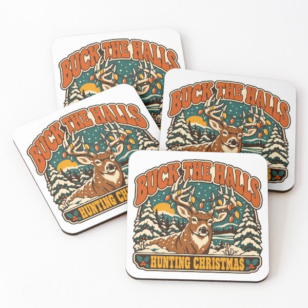 Item preview, Hunting Christmas Gift - Buck The Halls designed and sold by RedRubyBubble.