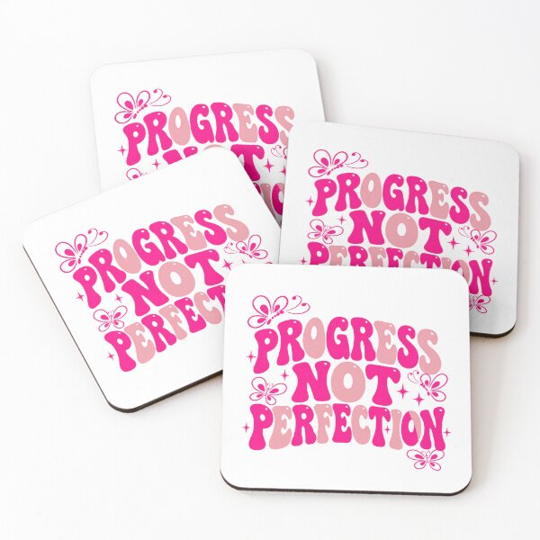 Item preview, Progress Not Perfection Motivational Quote Self Improvement Positive Mindset Women designed and sold by SkeletonsDanger.