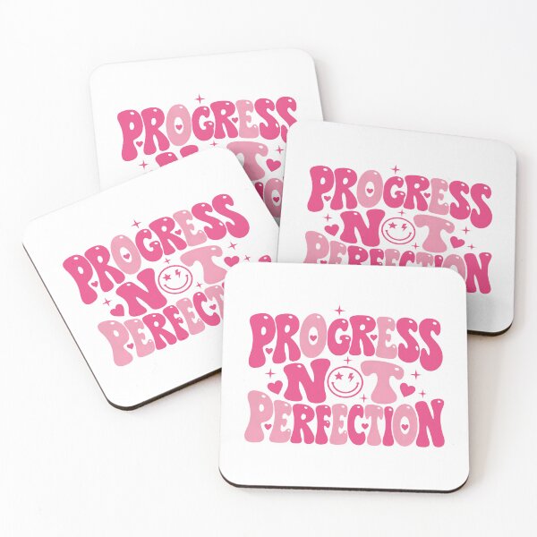 Item preview, Progress Not Perfection Motivational Self Care Mental Health Quote designed and sold by SkeletonsDanger.