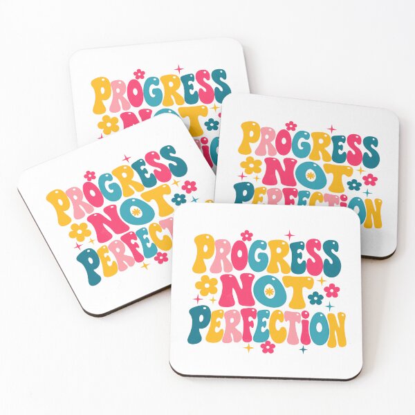 Item preview, Progress Not Perfection Motivation Self Improvement Positive Mindset designed and sold by SkeletonsDanger.