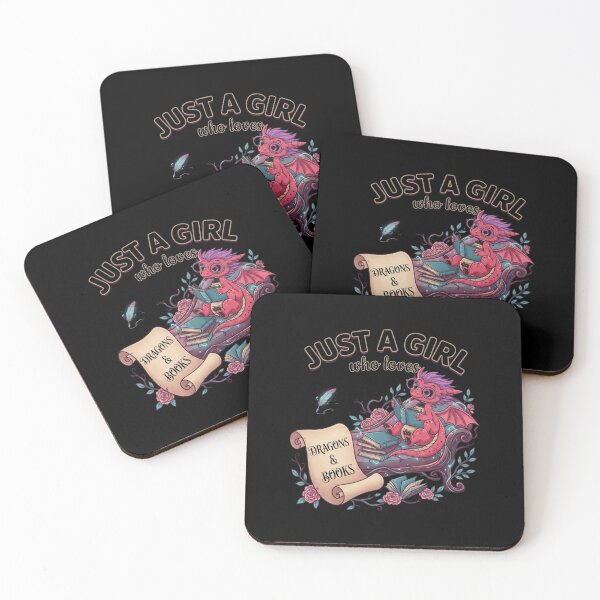 Item preview, Just A Girl Who Loves Dragons And Books Pink Fantasy Design designed and sold by Ostericaimusa.