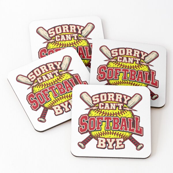 Item preview, Sorry Can't Softball Bye Funny Retro Vintage Crossed Bats Softball Player Humor designed and sold by Photo-Sphere101.