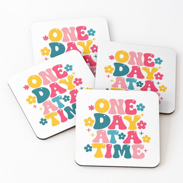 Item preview, One Day At A Time Positive Motivation Mental Health Recovery designed and sold by HumansStuck12.