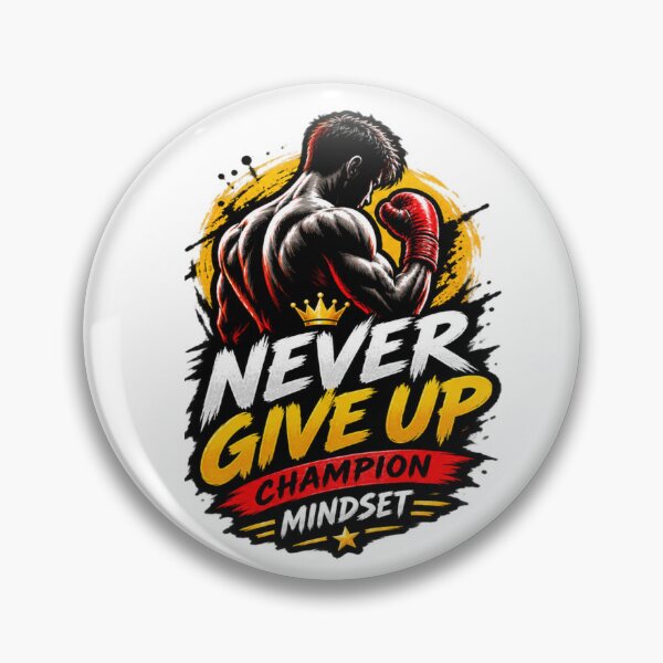 Item preview, Never Give Up Champion Mindset Motivational Fitness Design designed and sold by Artbysarmina.