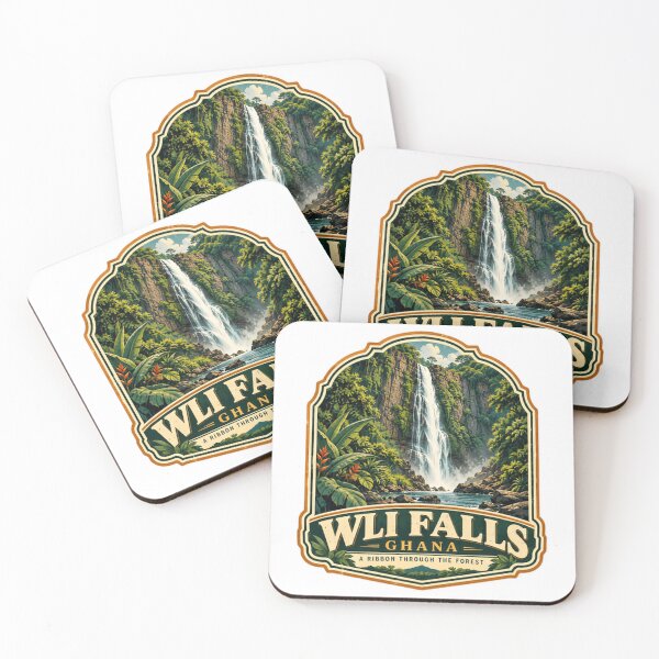Item preview, Wli Falls Ghana A Ribbon Through The Forest African Waterfall Travel Souvenir designed and sold by Simsimah26Parks.
