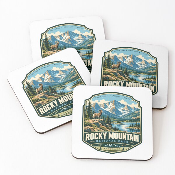 Item preview, Rocky Mountain National Park Est 1915 Colorado Majestic Peaks Alpine Lakes Wildlife designed and sold by JasonStars123.