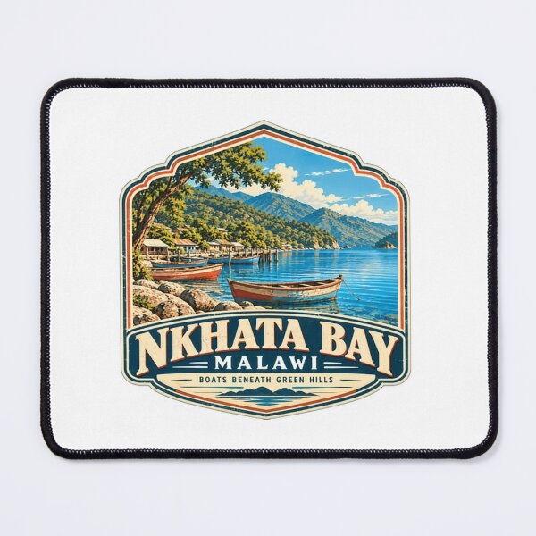 Item preview, Nkhata Bay Malawi Boats Beneath Green Hills African Travel Destination Vacation Souvenir designed and sold by Simsimah26Parks.