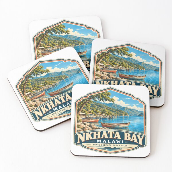 Item preview, Nkhata Bay Malawi Boats Beneath Green Hills African Travel Destination Vacation Souvenir designed and sold by Simsimah26Parks.