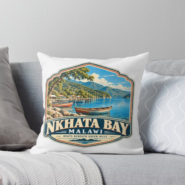 Item preview, Nkhata Bay Malawi Boats Beneath Green Hills African Travel Destination Vacation Souvenir designed and sold by Simsimah26Parks.