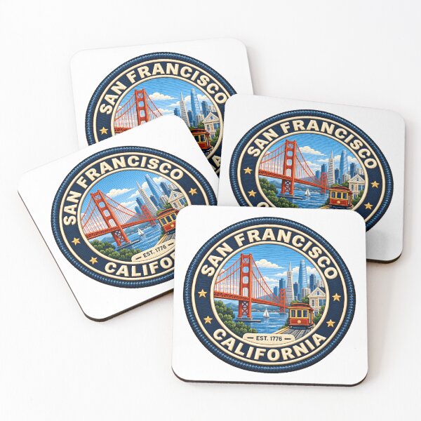 Item preview, San Francisco California Est 1776 Golden Gate Bridge Cable Car City Pride Travel Souvenir designed and sold by JonesFlora2025.