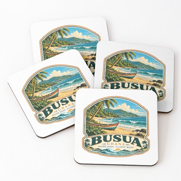 Item preview, Busua Ghana Golden Shore Atlantic Waves Beach Vacation Travel Souvenir designed and sold by AncientClouds25.