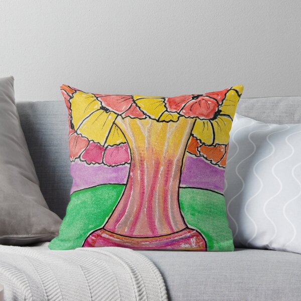 Item preview, Mixed-media retro 1960s Diana vase floral still-life art number 01/20 designed and sold by WildLadyWood.
