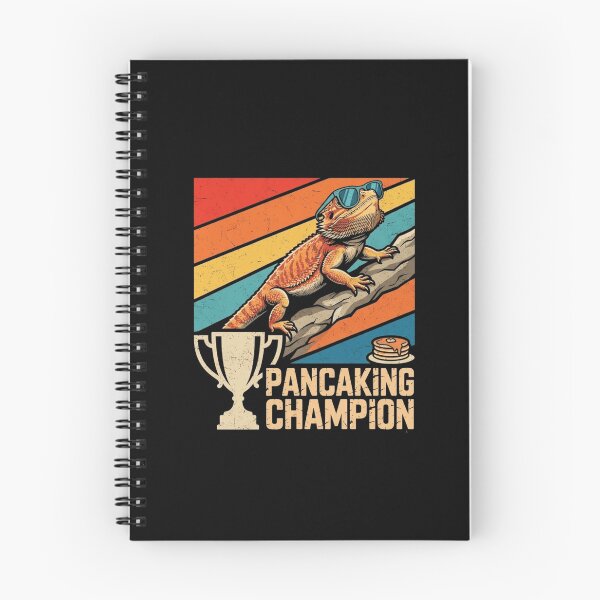 Item preview, Pancaking Champion Retro Sun Bearded Dragon Funny Reptile Design designed and sold by Ostericaimusa.