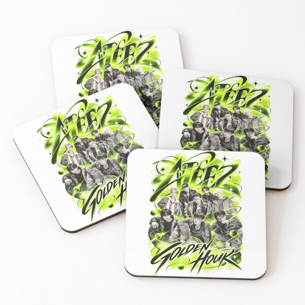 Item preview, ATEEZ Group Golden Hour Neon Graffiti Swirls designed and sold by Valeree Store.