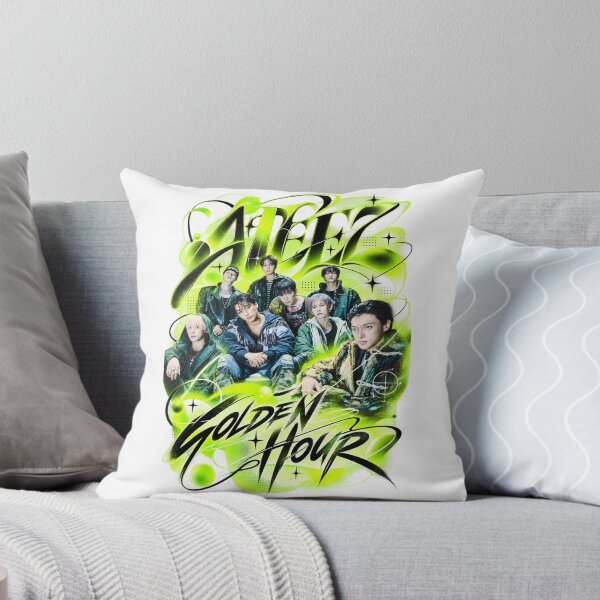 Item preview, Y2K Airbrush Lime Swirl ATEEZ Group Golden Hour Visual designed and sold by Valeree Store.