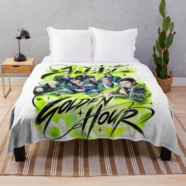 Item preview, Y2K Airbrush Lime Swirl ATEEZ Group Golden Hour Visual designed and sold by Valeree Store.