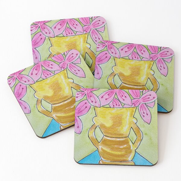 Item preview, Mixed-media retro 1960s Diana vase floral still life art number 03/20 designed and sold by WildLadyWood.