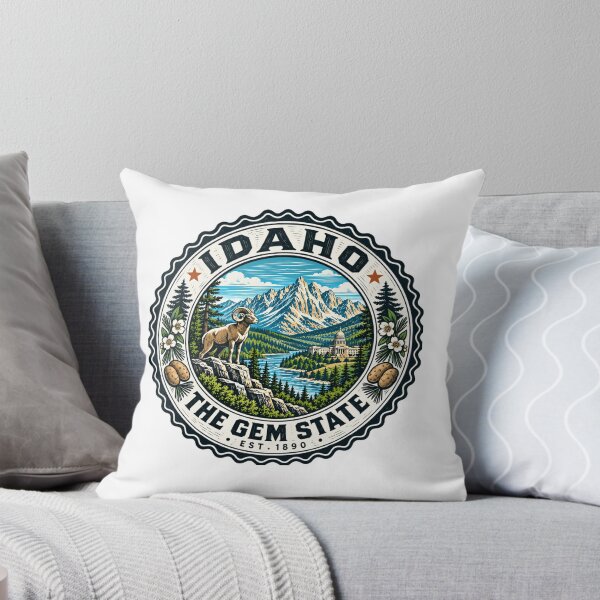Item preview, Idaho The Gem State Est. 1890 Idaho State Pride US State Travel Souvenir Idaho Resident Lover designed and sold by NightGlyph.