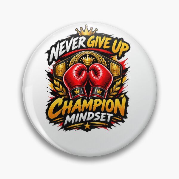 Item preview, Never Give Up Champion Mindset Boxing Motivation Design designed and sold by Artbysarmina.