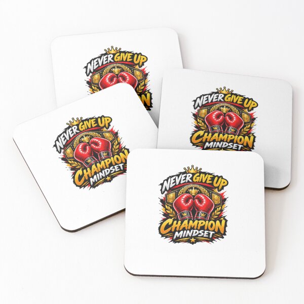 Item preview, Never Give Up Champion Mindset Boxing Motivation Design designed and sold by Artbysarmina.