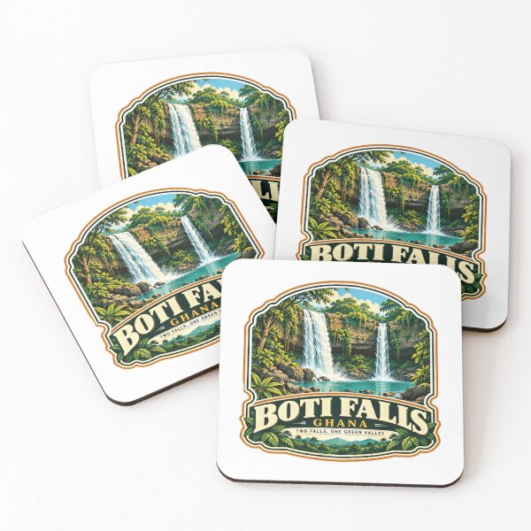 Item preview, Boti Falls Ghana Two Falls One Green Valley Nature Travel Souvenir designed and sold by AncientClouds25.