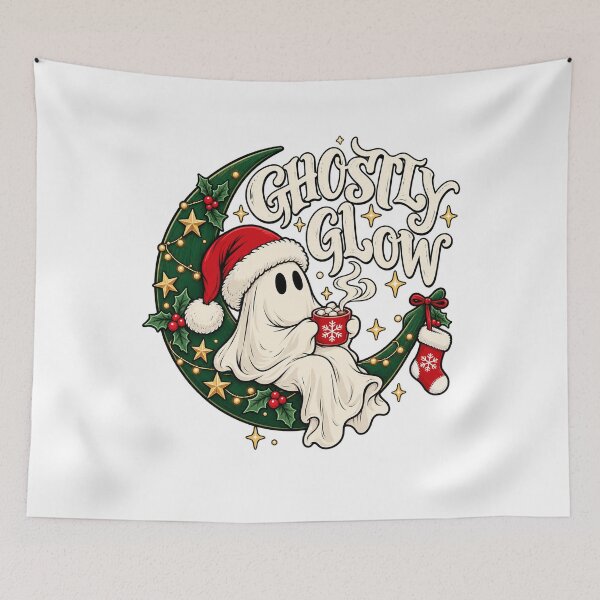 Item preview, Cute Christmas Ghost Shirt, Retro Holiday Ghost Design designed and sold by LandFinStudio.
