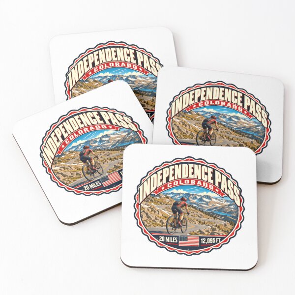 Item preview, Independence Pass Colorado 20 Miles 12,095 Ft Cyclist Road Bike Mountain Pass designed and sold by AncientClouds25.