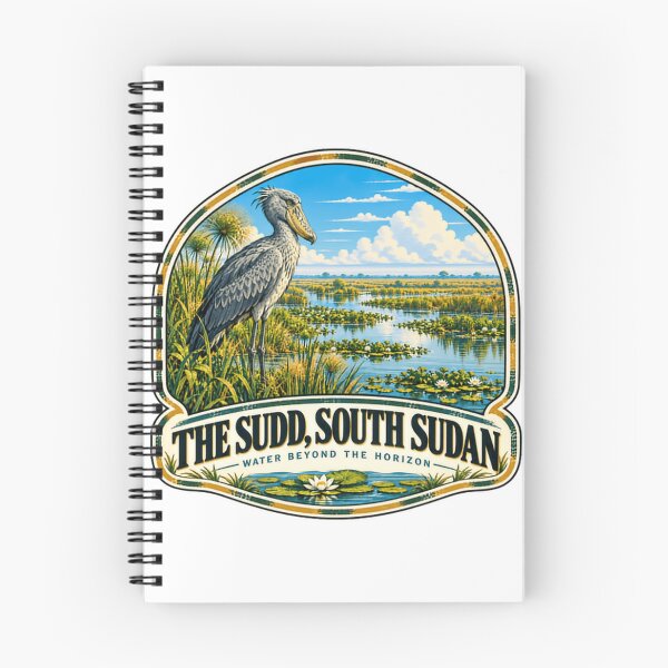Item preview, The Sudd, South Sudan Water Beyond The Horizon Shoebill African Wildlife Birdwatcher designed and sold by AncientClouds25.