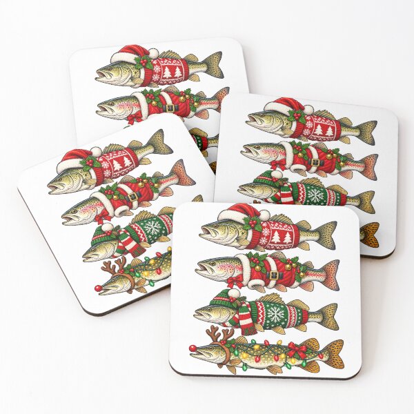 Item preview, Christmas Fishing Fish Holiday Graphic Shirt designed and sold by LandFinStudio.