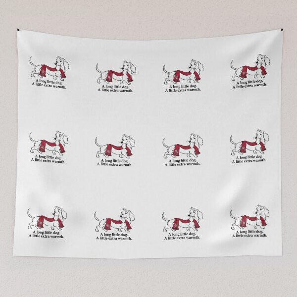 Item preview, Dachshund Wrapped in Extra Christmas Warmth and Cheer designed and sold by Soft Paws Sketches.