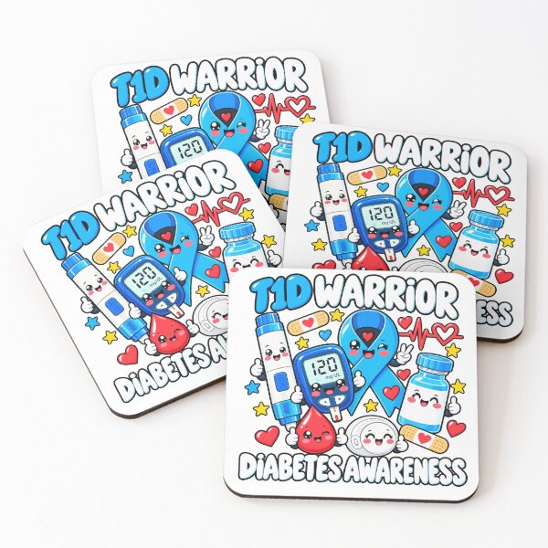 Item preview, T1D Warrior Type 1 Diabetes Awareness Kawaii Design designed and sold by KireVeronica.