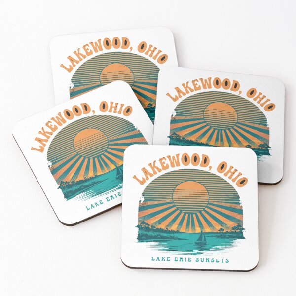 Item preview, Lakewood Ohio - Vintage Lake Erie Sunsets designed and sold by Never2Soon.