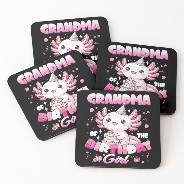 Item preview, Grandma of the Birthday Girl Cute Axolotl Party Design designed and sold by MiALopezArt.
