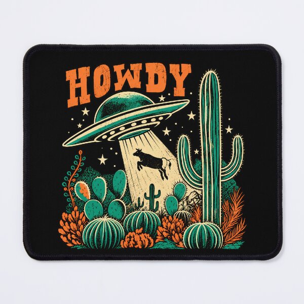 Item preview, Howdy Western Cow UFO Vintage Cowboy Alien designed and sold by lcnsdjstrtry.