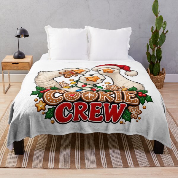 Item preview, Funny Christmas Goose Cookie Crew Shirt designed and sold by LandFinStudio.