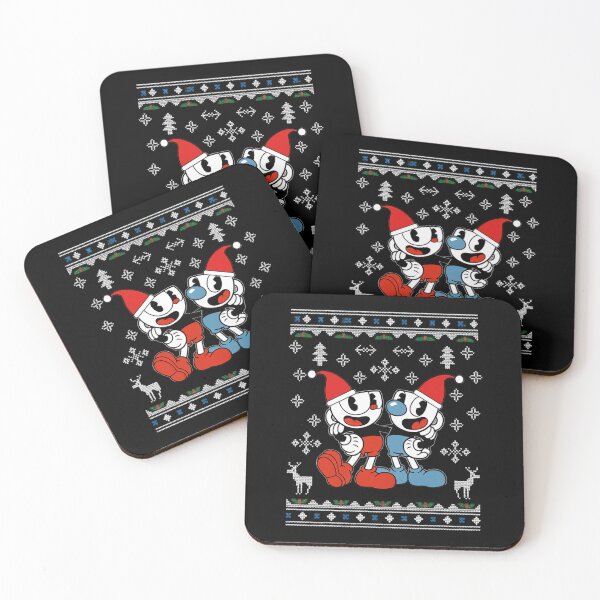 Item preview, Vintage Christmas Ugly Pattern Cartoon Cup Duo Game designed and sold by yarnell-press.