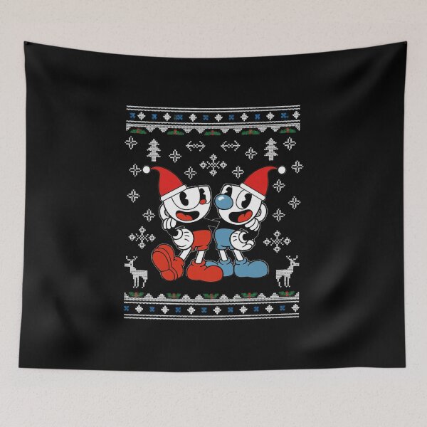 Item preview, Vintage Christmas Ugly Pattern Cartoon Cup Duo Game designed and sold by yarnell-press.