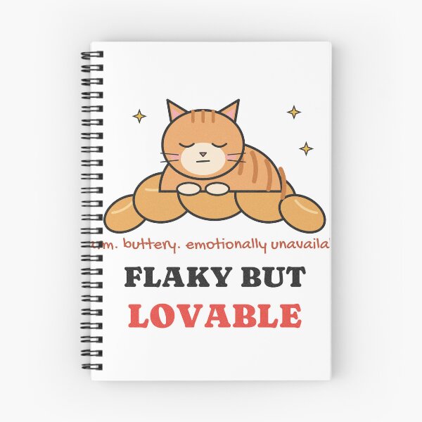 Item preview, Flaky but Lovable Ginger Cat Croissant designed and sold by somebasic.