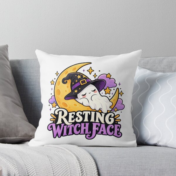 Item preview, Resting Witch Face – Sleepy Ghost Moon Art designed and sold by Sanika arts .