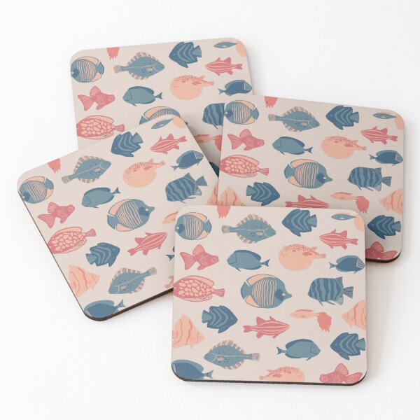 Item preview, Pink & Blue Fish  designed and sold by April Long Designs.